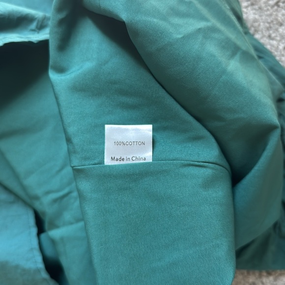 Princess Polly Teal Cotton Puff Sleeve Cut Out Mini Dress - Picture 5 of 5